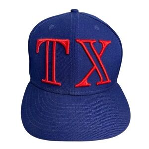 MLB New Era 59 fifty Texas Rangers size 7 5/8 raised lettering embroidered cap
